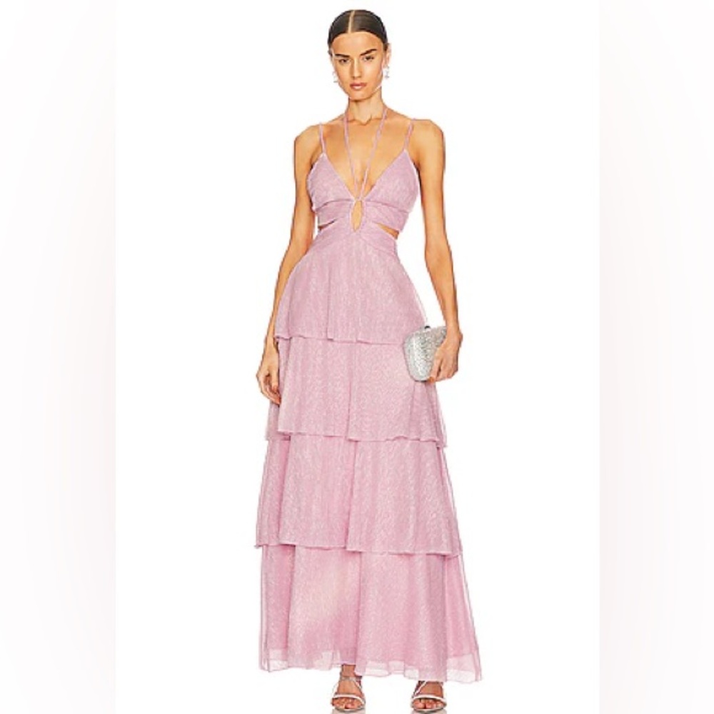 Line & Dot Sophie Maxi Dress in Blush from Revolve Size Large